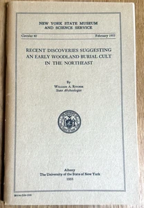 Early Woodland Burial Cult in the Northeast 1955 New York Archaeology Ritchie - Picture 1 of 14