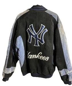 Vintage New York Yankees G-3/ Carl Banks Leder Wildleder Jacke. Herren Gr. Large selten - Bild 1 von 8