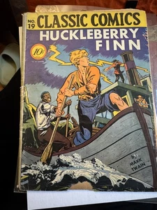 CLÁSICOS CÓMICS #19 G HRN28 (HUCKLEBERRY FINN) Primera impresión 1944 - Imagen 1 de 6