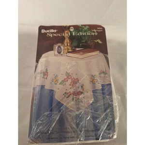 Bucilla Special Edition Floral Spray Tabletopper Cross Stitch Kit 40x40 w/ floss - Picture 1 of 2