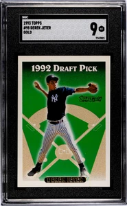 Derek Jeter 1993 Topps #98 GoldRC MLB New York Yankees HoF SGC 9 - Picture 1 of 2
