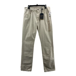 Cremieux Mens Classic Straight Jeans Beige Stretch Pockets Denim 34 x 34 New - Picture 1 of 8