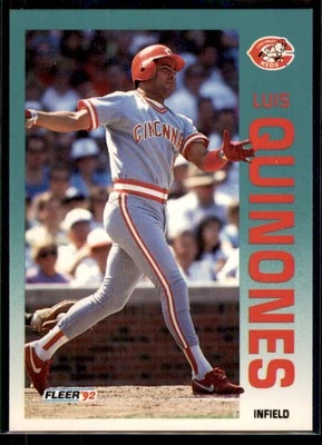 1992 Fleer Luis Quinones #417 Cincinnati Reds - Image 1 of 2