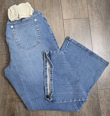 Motherhood Maternity Jeans Bootcut Womens PLarge Blue Stretch Mom Pregnancy  - Image 1 of 4