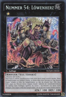 YuGiOh Nummer 54: Löwenherz NUMH-DE026 Secret Rare Light Played 1st - Bild 1 von 2