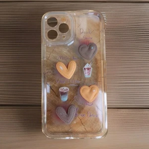 iPhone Case for iPhone 11 Pro 3D Heart & Coffee Drink Decorative Phone Case 5.8" - Picture 1 of 8