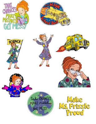 Magic School Bus 90's Stickers
