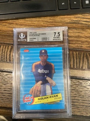 1986 FLEER FUTURE HALL OF FAMERS #5 NOLAN RYAN Beckett 7.5 - Image 1 of 2