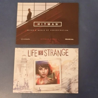 2x Aufkleber von SQUARE ENIX “HITMAN“ und “LIFE IS STRANGE“ im Postkartenformat - Bild 1 von 4