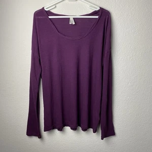 Camisa Pact Cuello Redondo Manga Larga Mujer XL Púrpura 100% Algodón Orgánico Top - Imagen 1 de 9