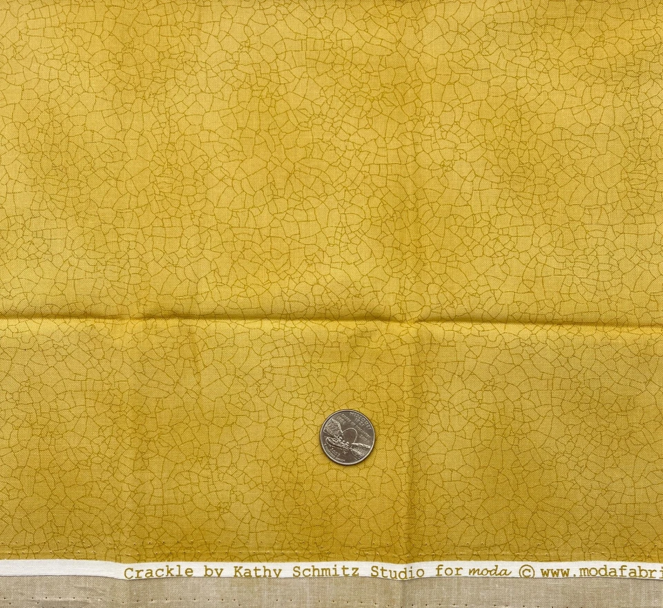 CRACKLE by Kathy Schmitz Studio for Moda Gold Textured Print  1/2 yd - Image 1 of 1