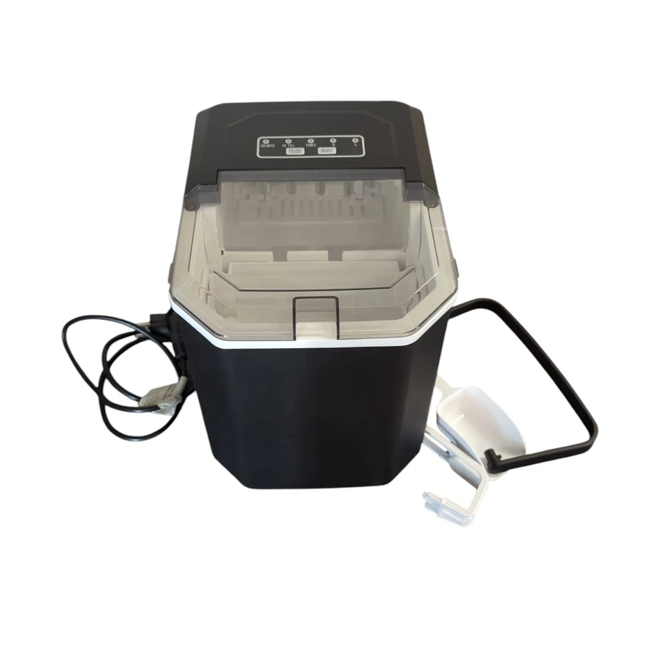 Silonn Eiswürfelbereiter mit Korb und Schaufel, 9 Würfel in 6 Minuten