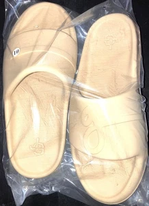 Größe 10 Herren - John Geiger JG EVA Pantoletten hellbraun nagelneu nie getragen - Bild 1 von 2