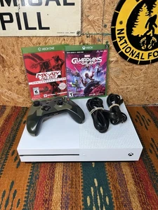 Microsoft Xbox One S 1TB Console bianca modello 1681 TESTATA FUNZIONANTE - Foto 1 di 11