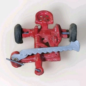 Vintage Oliver Sickle Mower Die Cast Aluminum Red Farm Tractor 1950s - Picture 1 of 8