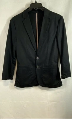 Armani Exchange Men Black Solid Two Button Blazer Jacket Stylish Classic Size 36 - Image 1 of 4
