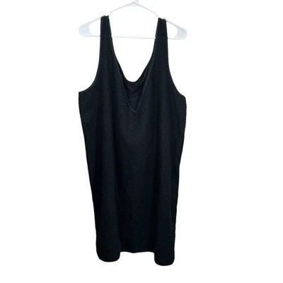 Nuevo sin etiquetas Traje de baño Jantzen South Point para mujer 3X tejido negro ganchillo playa Foto 1 de 4