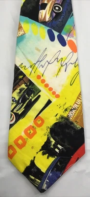 Gravata Jams World colorida gravata arte tamanho único rayon Y2K vintage - Imagem 1 de 4