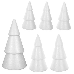 6 Pcs Polystyrene Holiday Decoration DIY Craft Tree Foam Christmas Foams - Picture 1 of 18