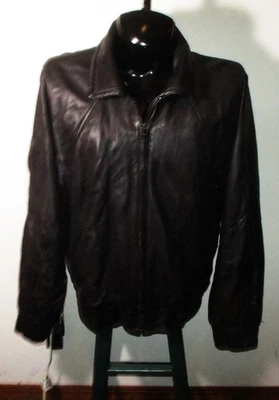 MARC by Andrew Marc Black Full Zip 100% Leather Insulated Jacket Men's Size XL - Image 1 of 4