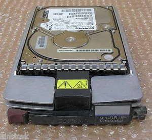 HP/Compaq BD0096398B,9.1Gb,10k, Wide Ultra3 SCSI Hard Drive W/ Caddy,207533-001 - Picture 1 of 3