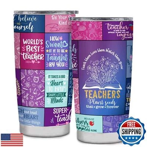 Teacher Appreciation Gifts Tumbler,Teacher Gifts For Women,Teacher Birthday R - Picture 1 of 5