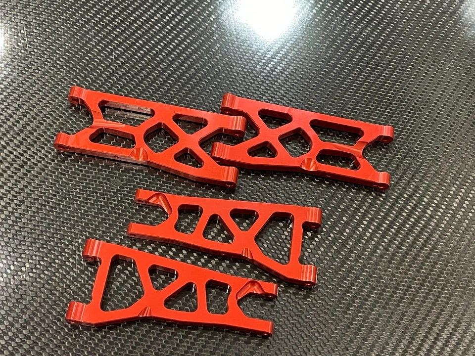 Aluminum Front & Rear Suspension A Arms for Arrma Big Rock 3S BLX MEGA Red - Image 1 of 3