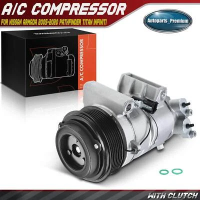 Compresor de aire acondicionado con 7 ranuras para Nissan Armada NV2500 Titan XD Infiniti QX56 QX80 Foto 1 de 4