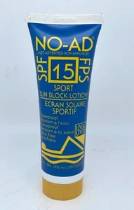 No-Ad SPF 15 Sport Sun Block Lotion Skin Waterproof + SweatProof - Picture 1 of 3
