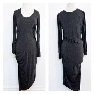 Isabella Oliver Maternity Asymmetrical Dress Size US 10 Grey Minimalist Stretch - Picture 1 of 12