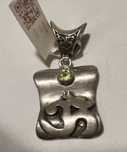 Sterling Silber 925 Ohm Peridot? Anhänger - Bild 1 von 11