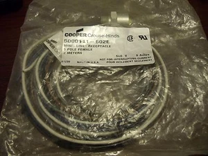 COOPER CROUSE HINDS 5000111-602E MINI LINE 5 POLE FEMALE 2 METERS - Picture 1 of 6