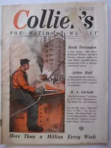 COLLIER'S MAGAZINE 1918 illus. by T. Oakley of steel construction worker - Picture 1 of 2
