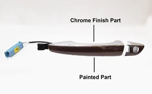 Citroen C4 DS5 External Electronic Door Handle Left Side Front Rear Brown Chrome - Picture 1 of 1