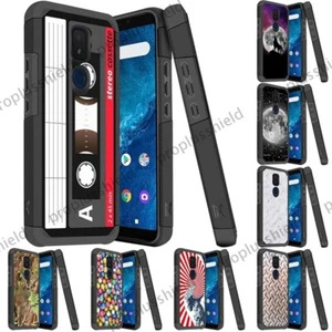 Custodia ibrida sottile + vetro temperato per Cricket Icon 3 Splendor AT&T Motivate 2 m1 - Foto 1 di 25