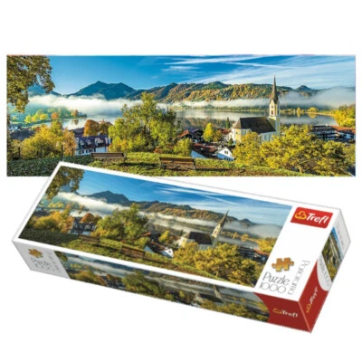 Jigsaw Puzzle 1000 Piece Panoramic Landscape Scene Schiliersee Lake Germany - Image 1 of 4