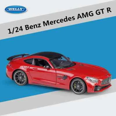Welly 1:24 Mercedes Benz AMG GT R Alloy Sports Car Model Diecast Toy Vehicles - Image 1 of 4
