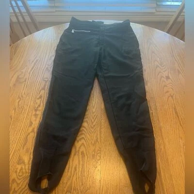 Pantalones de esquí vintage Bogner In The Boot estribo para mujer talla 10 mezcla de lana negros Foto 1 de 4
