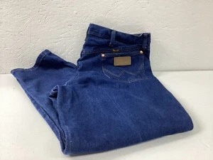 Wrangler Cowboy Cut Mens 38x32 Original Fit Dark Wash Blue Denim Jeans 13MWZ NWO - Picture 1 of 7