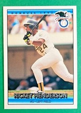 1992 Donruss All-Star Rickey Henderson #30 Oakland Athletics (10x AS/MVP/HOF)