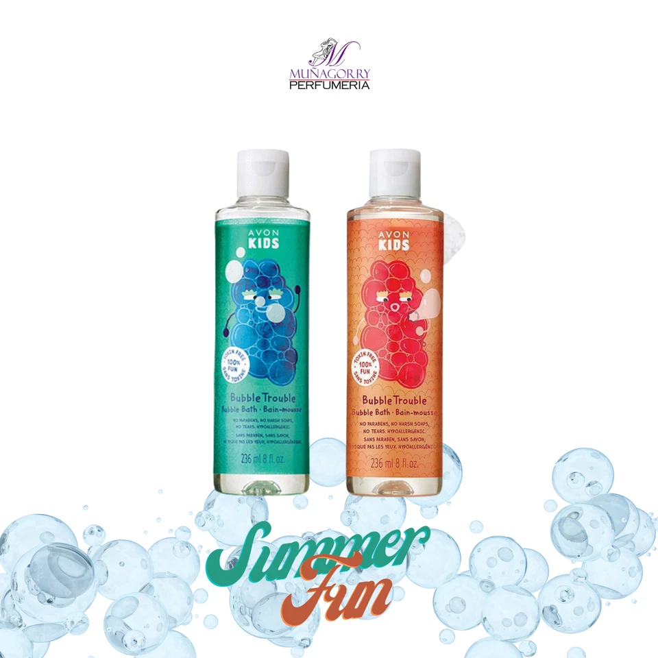 [2] BUBBLE TROUBLE BY AVON KIDS | APPLE BURST & SEA SPLASH SCENTS | TOXIN FREE - Image 1 of 1