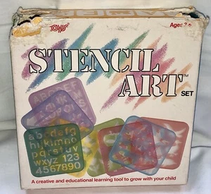 Vintage 1987 Tupperware Tuppertoys Stencil Art Set - 7 Stencils In Original Box  - Picture 1 of 6