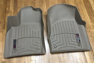 WeatherTech FloorLiner Floor Mats Jeep Grand Cherokee Fronts Tan 2011-2020 - Picture 1 of 12