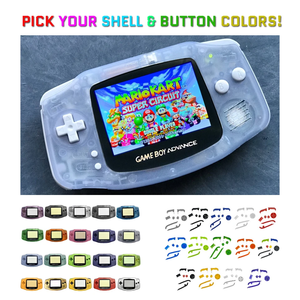 Nintendo Game Boy Advance GBA Backlight V5 IPS LCD System PICK YOUR COLOR - Image 1 of 4