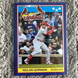 2023 Topps Throwback Thursday 1988 UK #71 Purple Parallel /10 Nolan Gorman RC - Picture 1 of 2