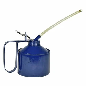 1-1/2 Pint Oil Lubricant Metal Can with Flexible Spout Thumb Pump Trigger Action - Picture 1 of 3