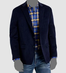 Club Room Men's Blue Corduroy Classic-Fit Sport Coat Jacket Size 40R - Picture 1 of 2