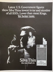 Gafas de sol Silva Thins 100s Cigarettes 1969 10x13 Low Tar Man - Imagen 1 de 1