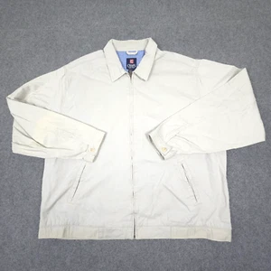 Chaps Jacket Mens XLARGE beige long sleeve collared bomber Size XL - Picture 1 of 11