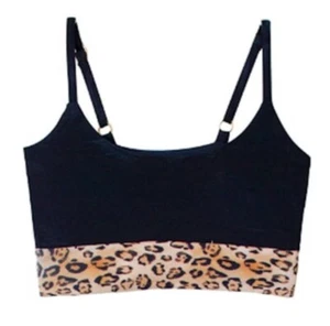 NWT PQ PIlyq 16 Leo Belted Animal print Girls Bikini Top 118816 - Picture 1 of 2